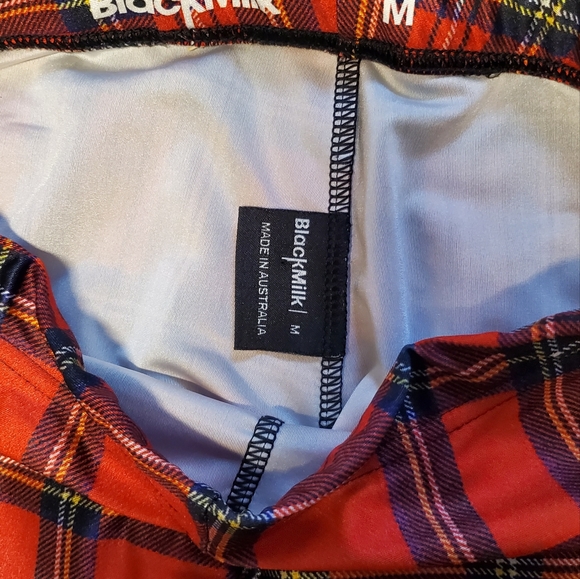 Blackmilk leggings, red tartan, size medium - Picture 2 of 3